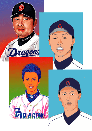 ドラゴンズ選手似顔絵